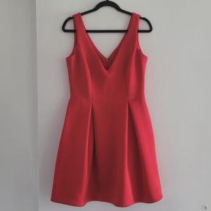 Slate and Willow red fit and flare low front dress size 8